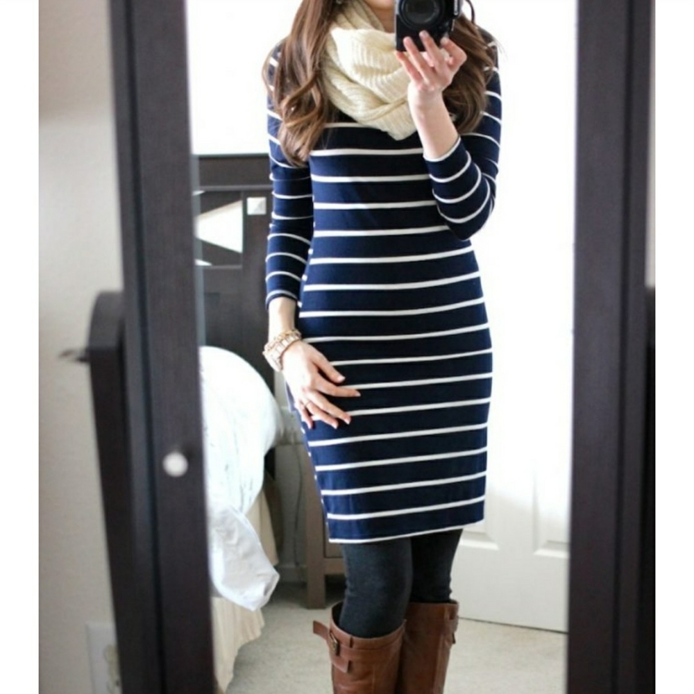 Loveapella - Whitnee Striped Shift Dress